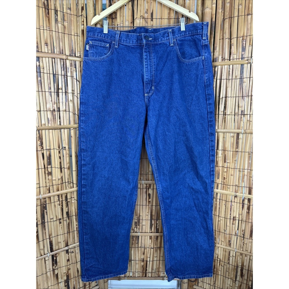 CARHARTT Men's 40X32 Jeans Relaxed Fit Straight Leg Blue FRB100 FRC Utility